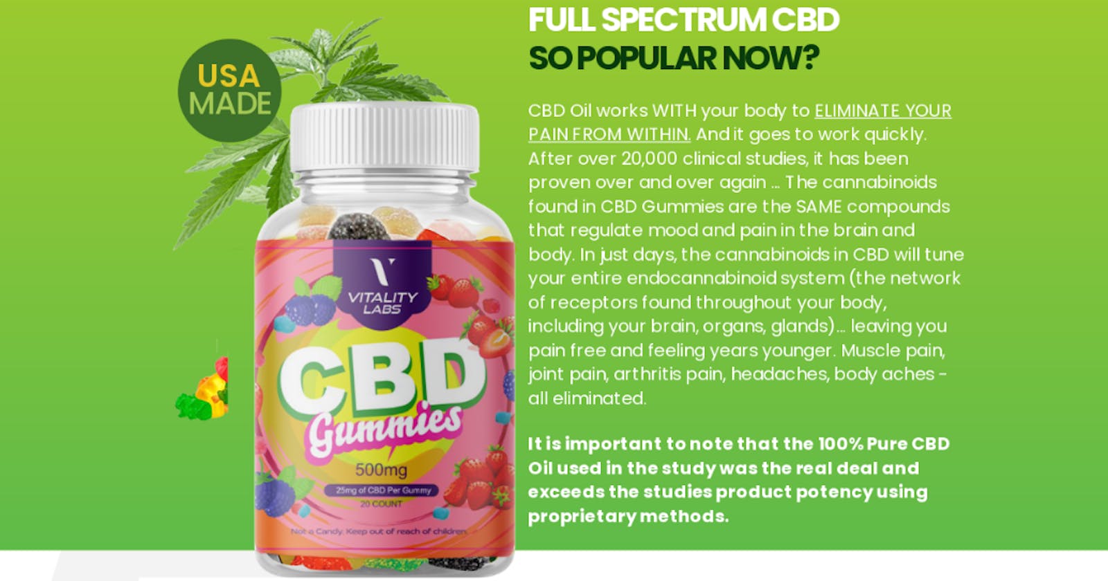 Vitality Labs CBD Gummies - Effective Product Good For You, Where To Buy!