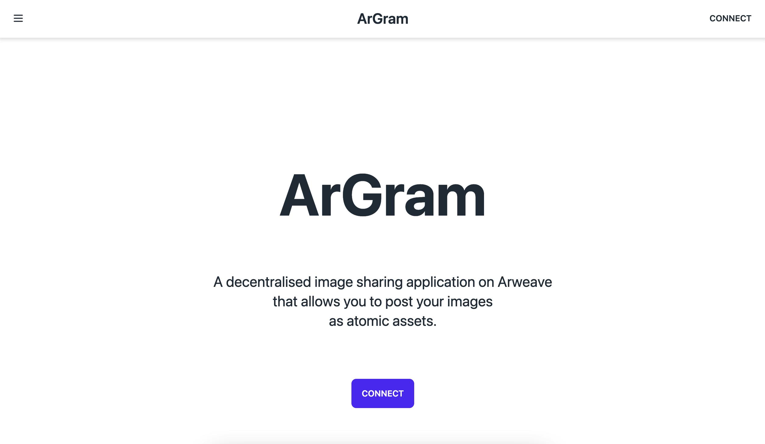 ArGram start page