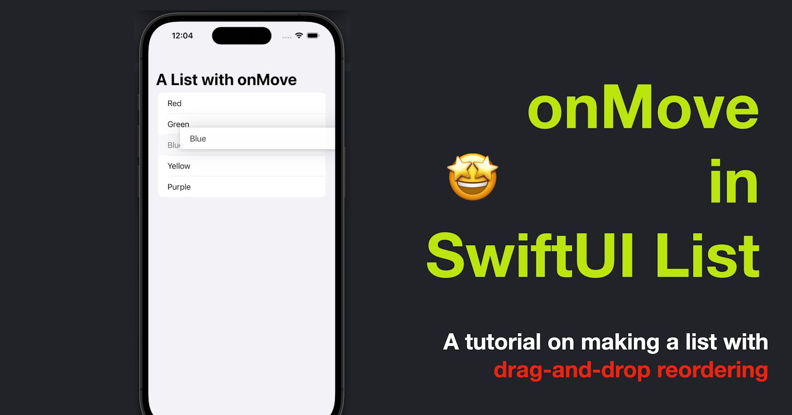 onMove in SwiftUI List
