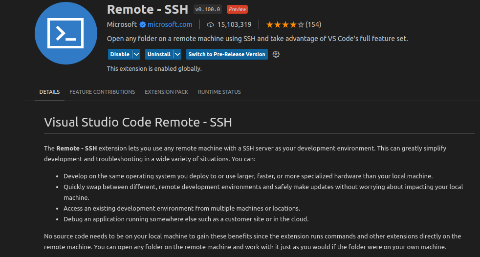 ms visual studio ssh remote development