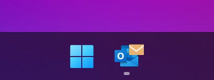 Outlook envelope icon is good as a subtle notification