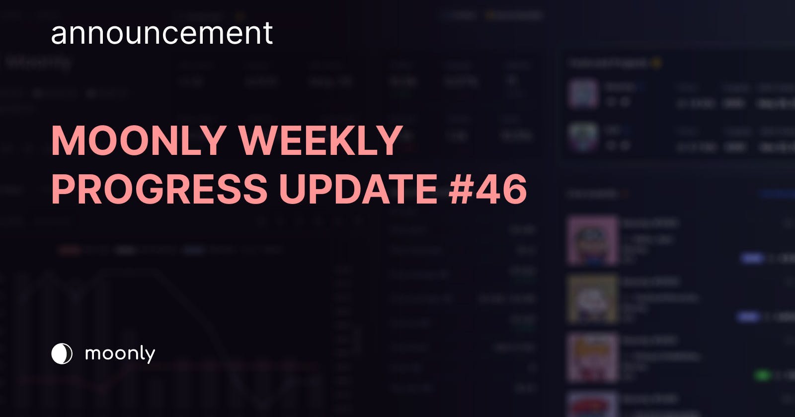 Moonly weekly progress update #46 - New design for a login page