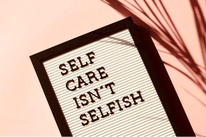 image of quote "self-care isn't selfish".
