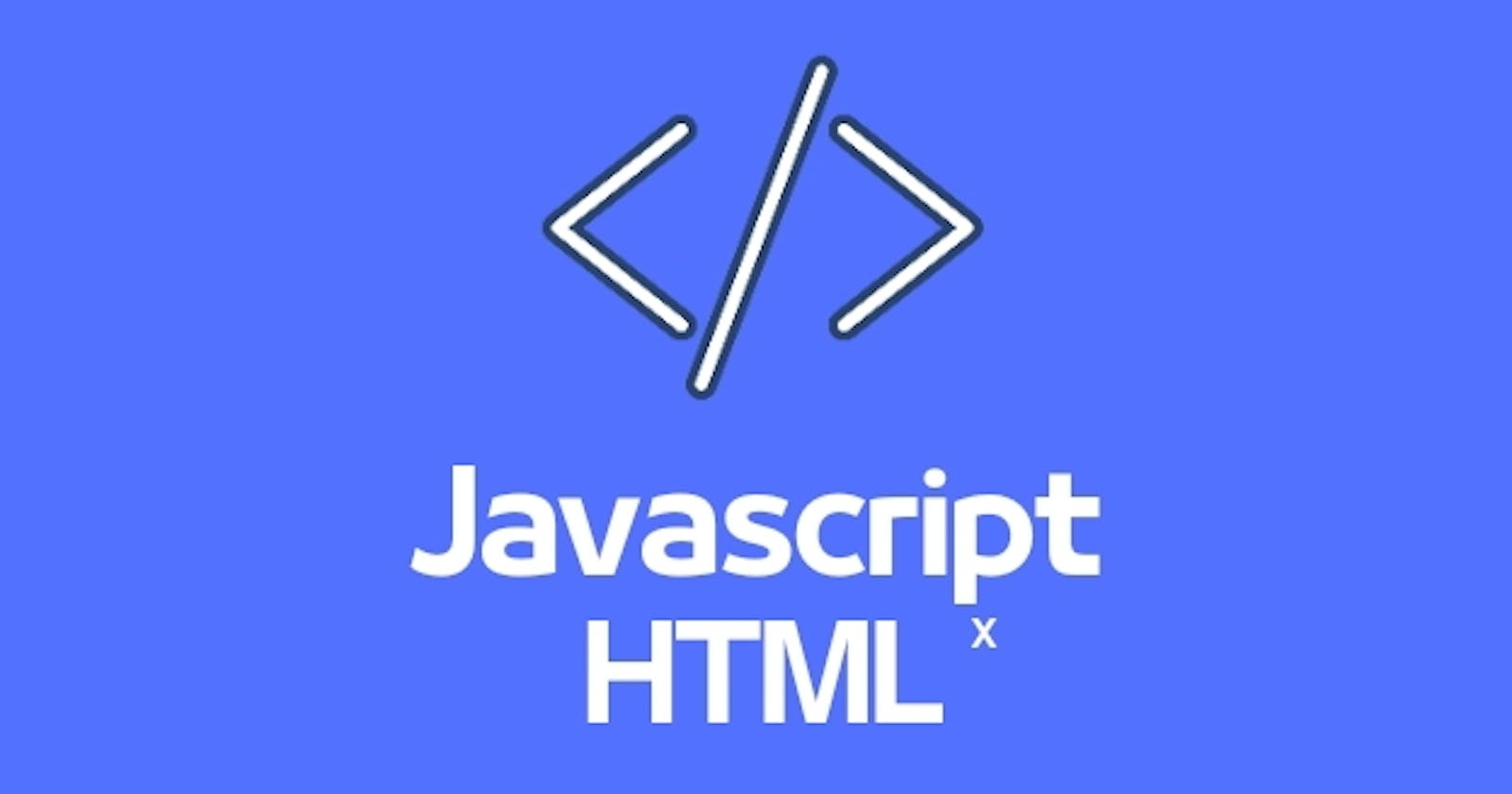 Differentiating JavaScript from HTML.