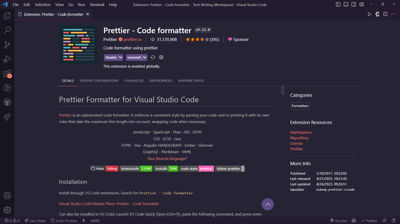 Prettier - Code Formatter