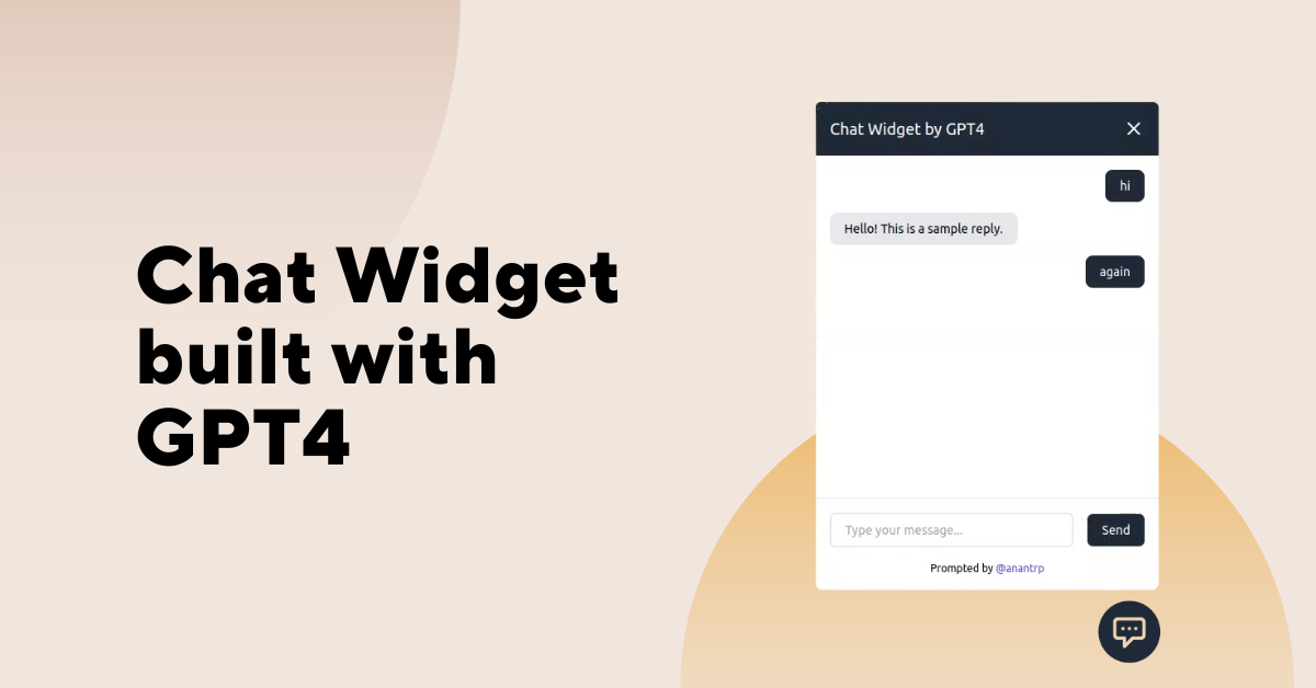 How I Built A Chat Widget With ChatGPT In Under An Hour