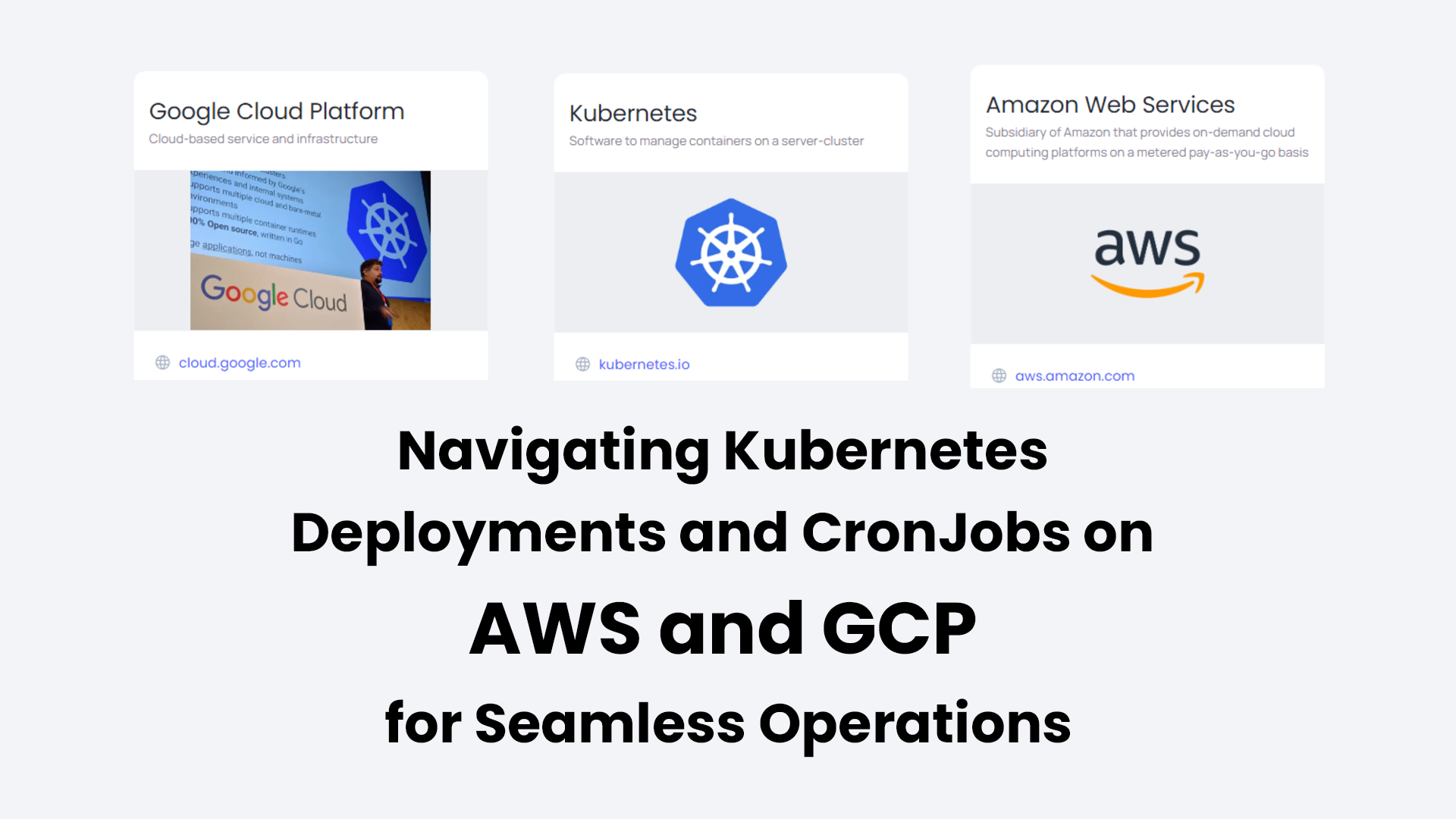 Navigating Kubernetes Deployments and CronJobs on AWS and GCP for Seamless Operations
