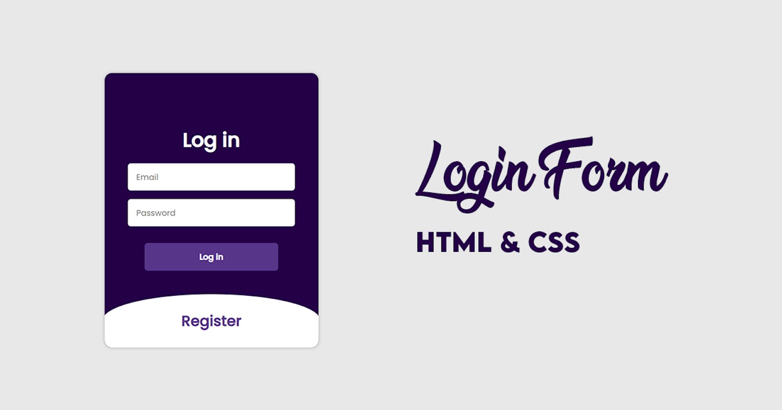 Create Clean Login UI using HTML & CSS