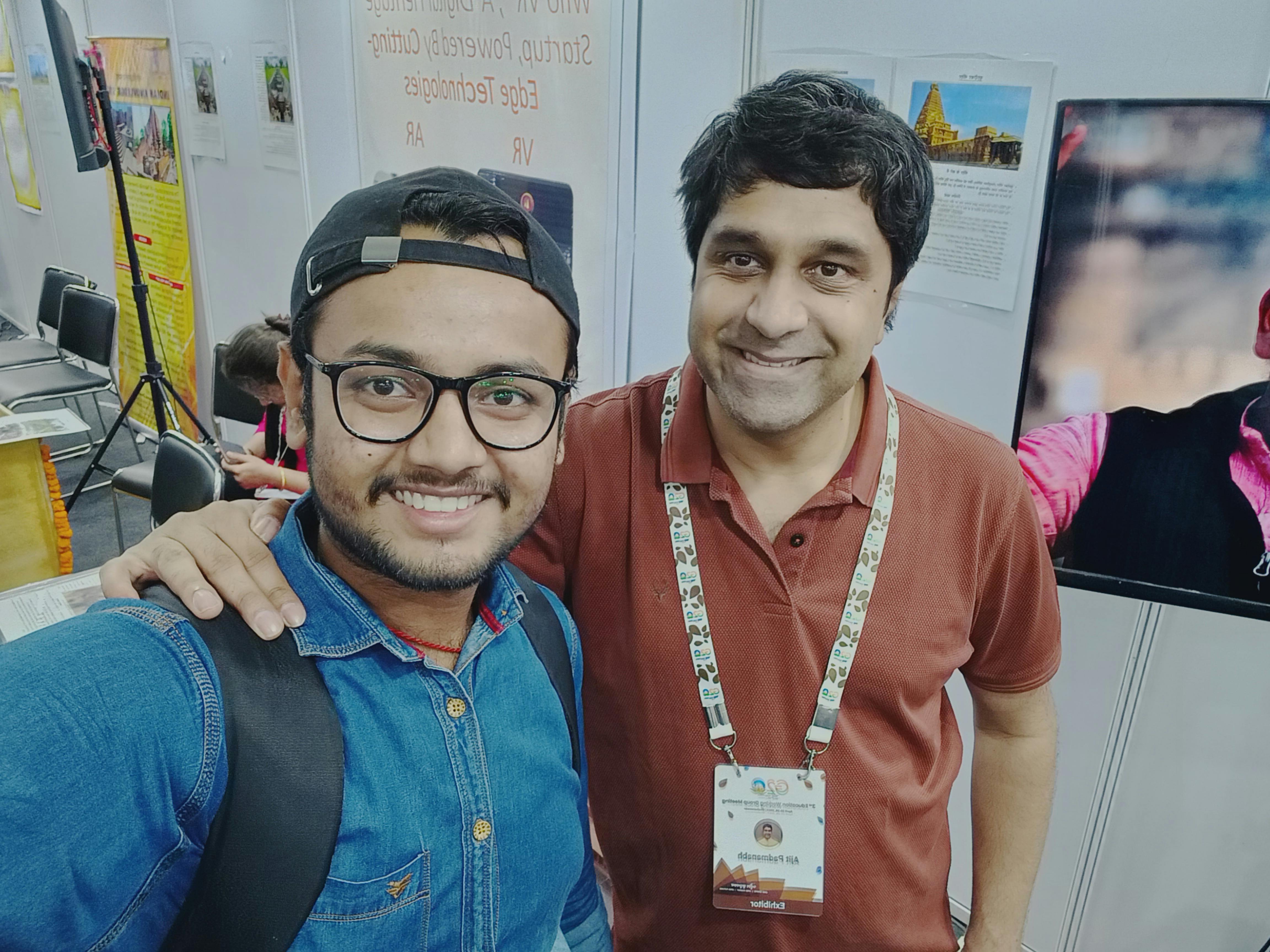 Me with the founder of the startup.