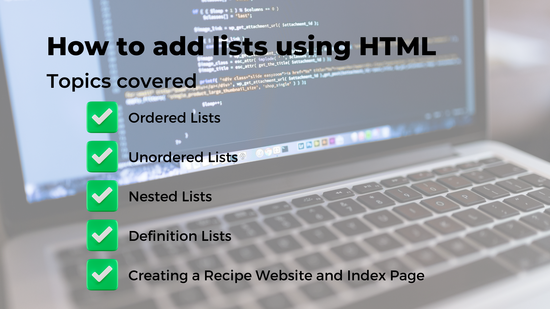 How to add lists using HTML