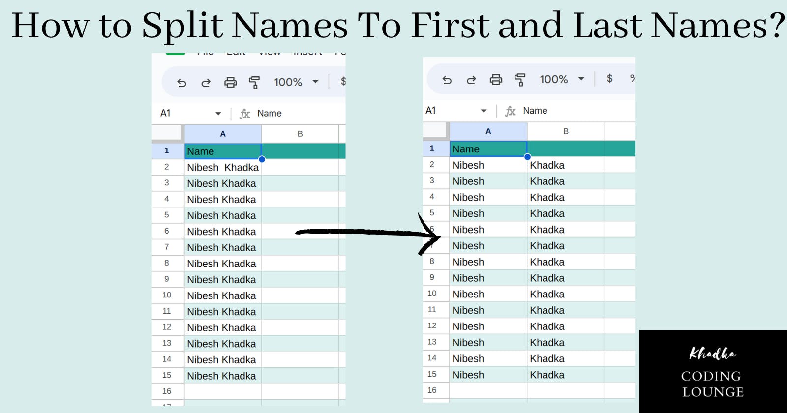 How Separate the First and Last Names in Spreadsheets?