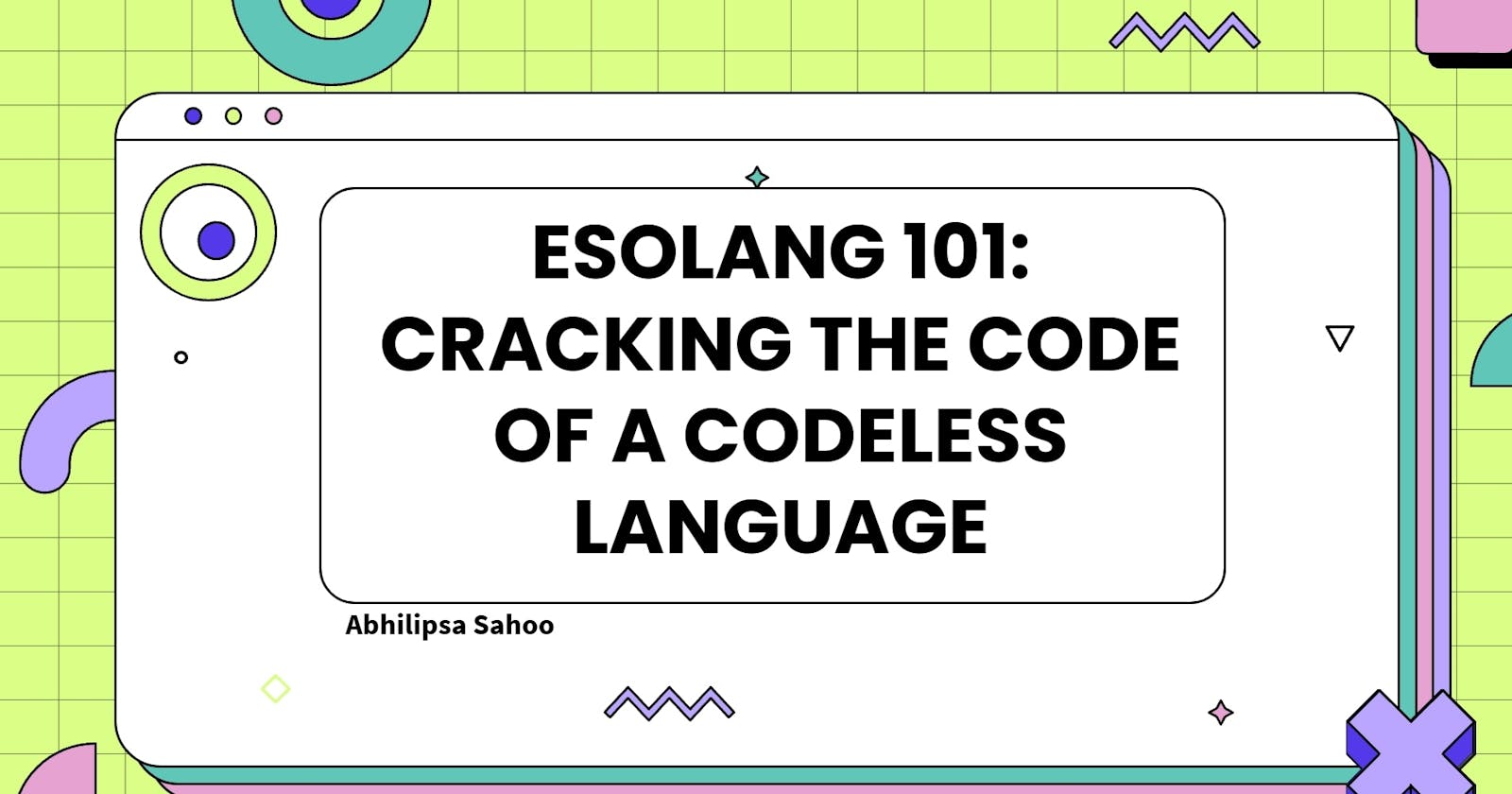 ESOLANG 101: Cracking the Code of a Codeless Language ✨