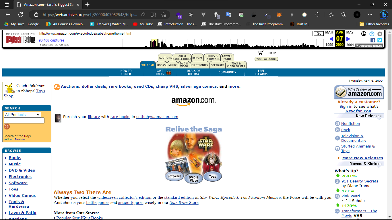 Amazon.com in April 2000 Image