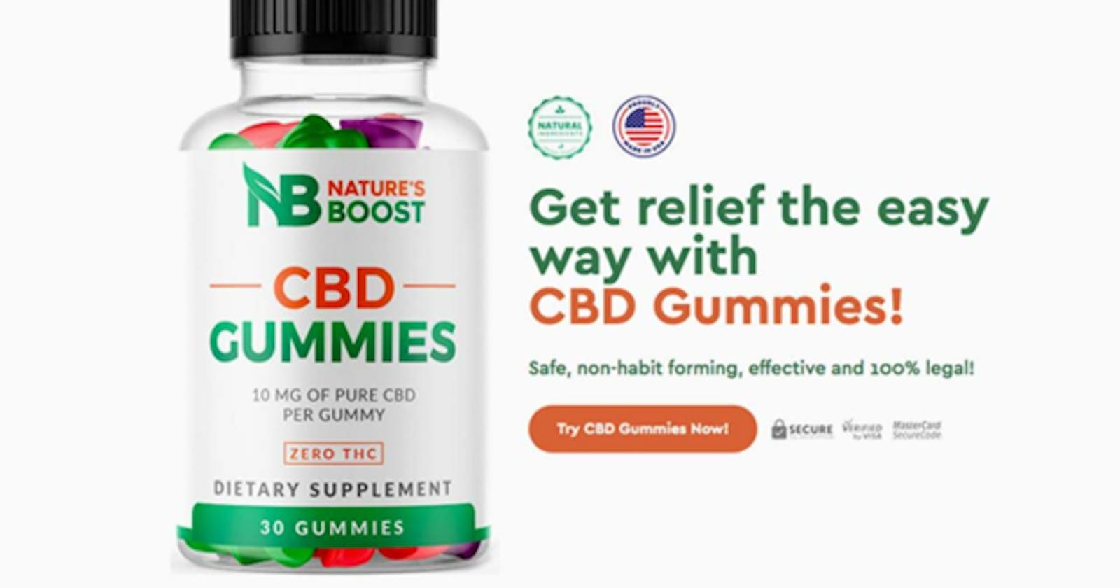 Natures Boost CBD Gummies Pain Relief Natural Organic Compound