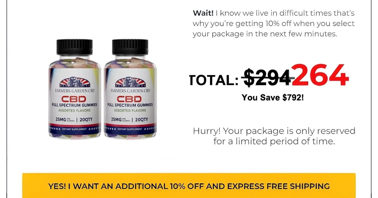 Farmers Garden CBD Gummies (Review) Reduce Anxiety & Stress! Special Offer Today