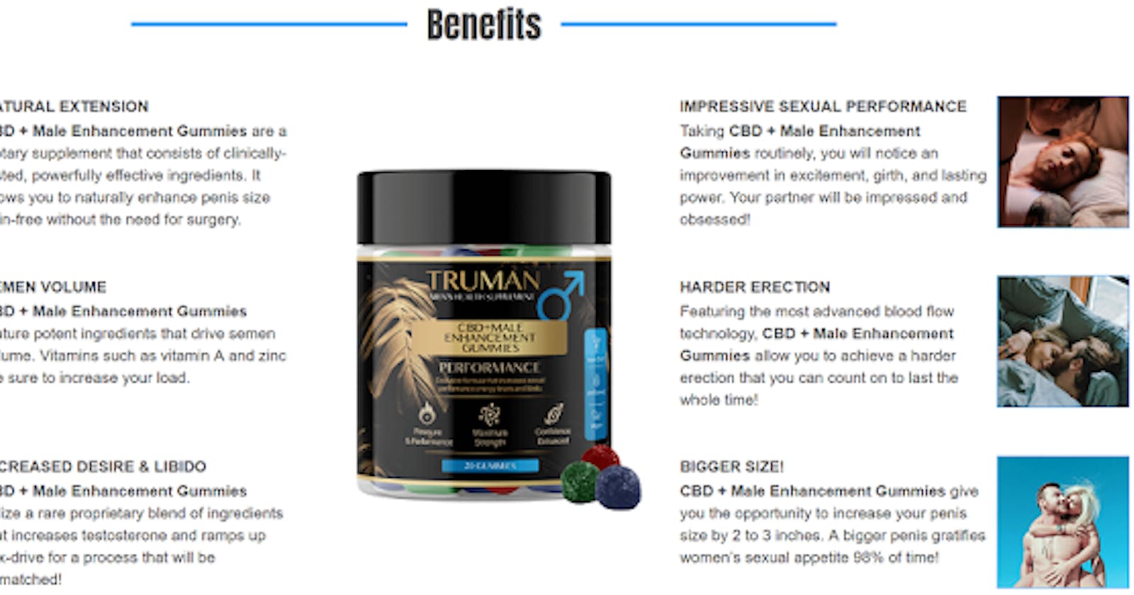 TRUMAN CBD + ME GUMMIES  Boost your stamina for an extended length of time