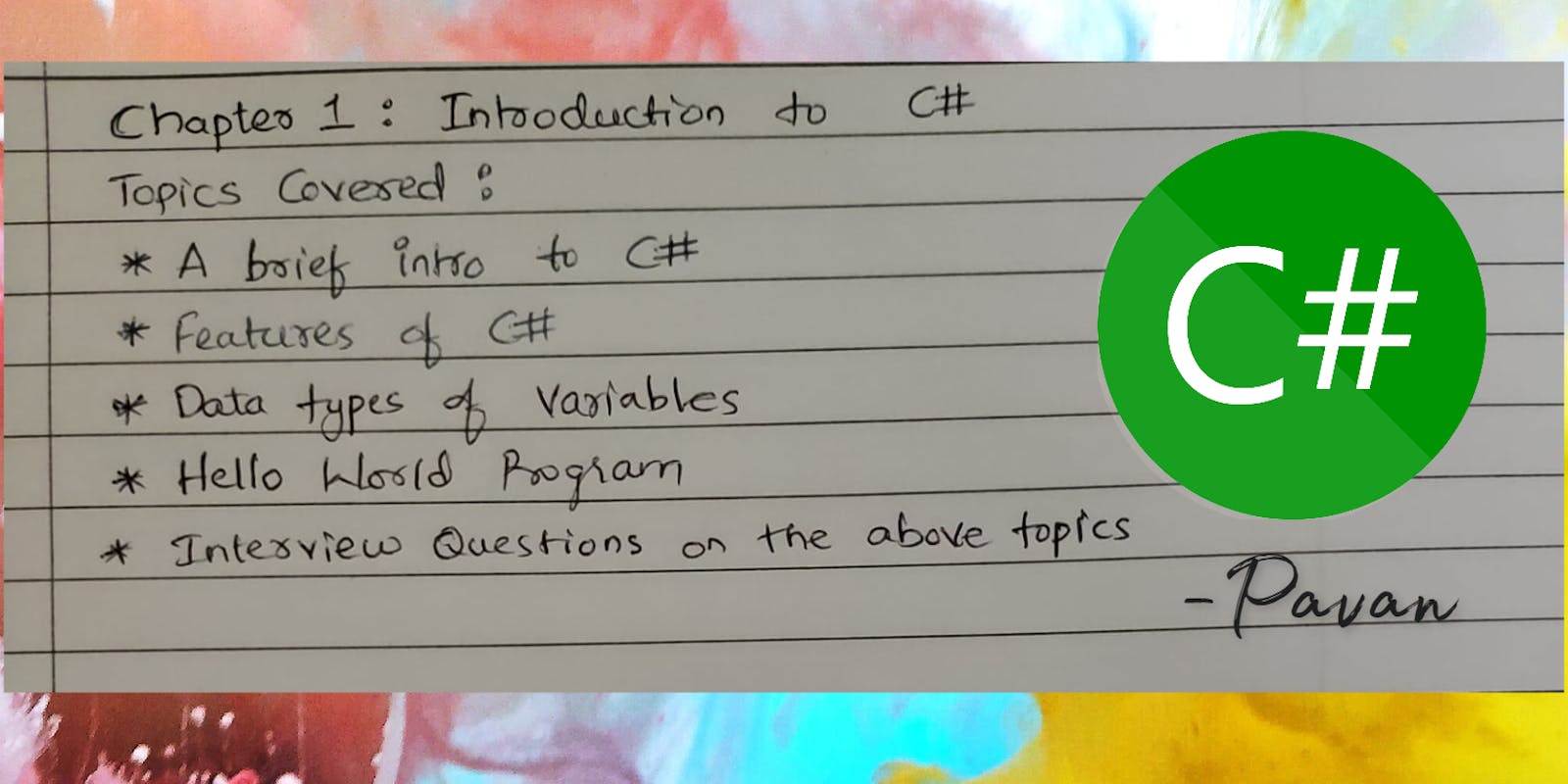 Chapter 1: Introduction to C#