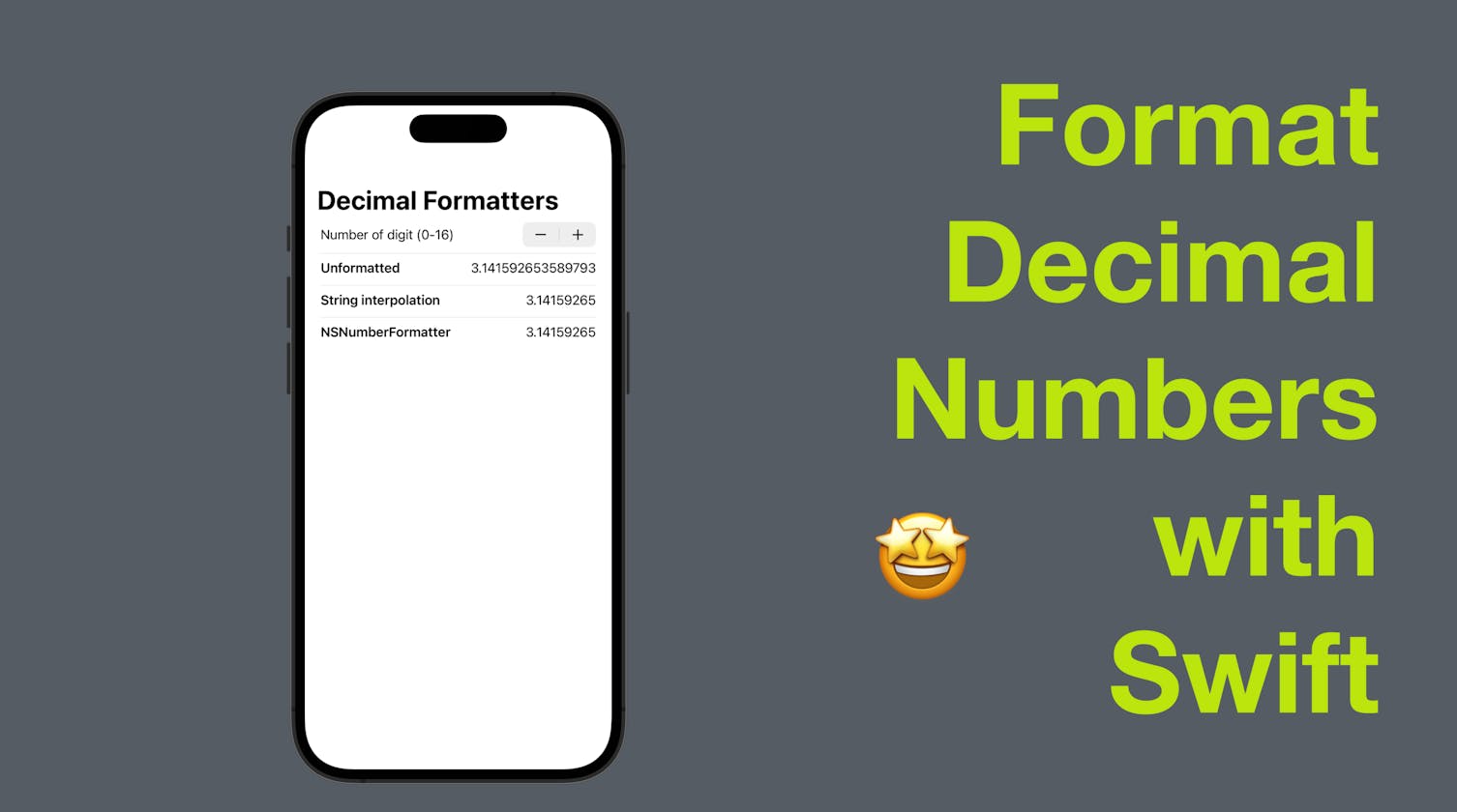 2 Ways to format decimal numbers in Swift