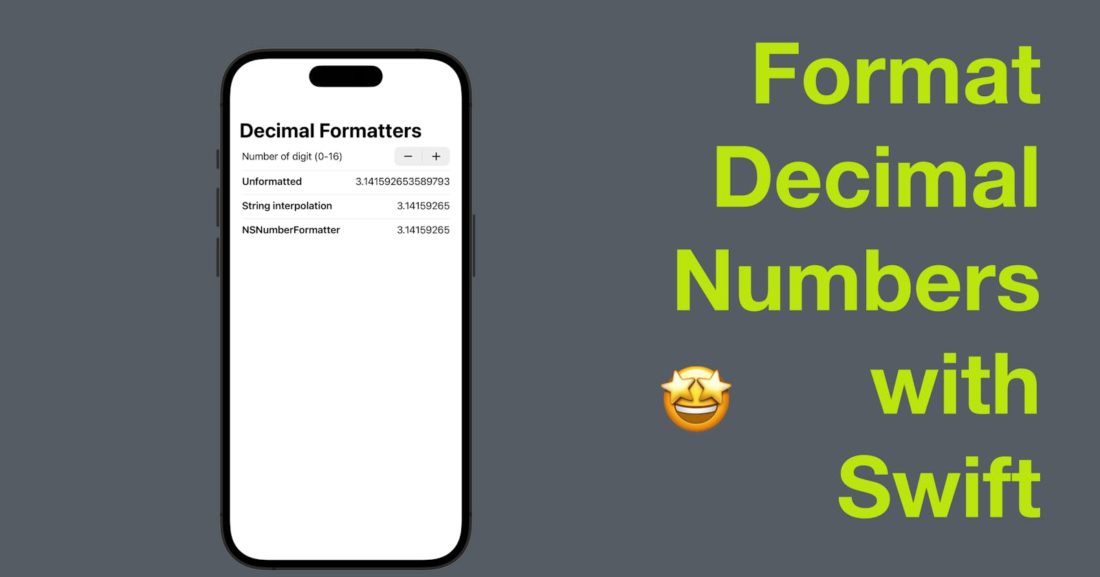 2 Ways to format decimal numbers in Swift