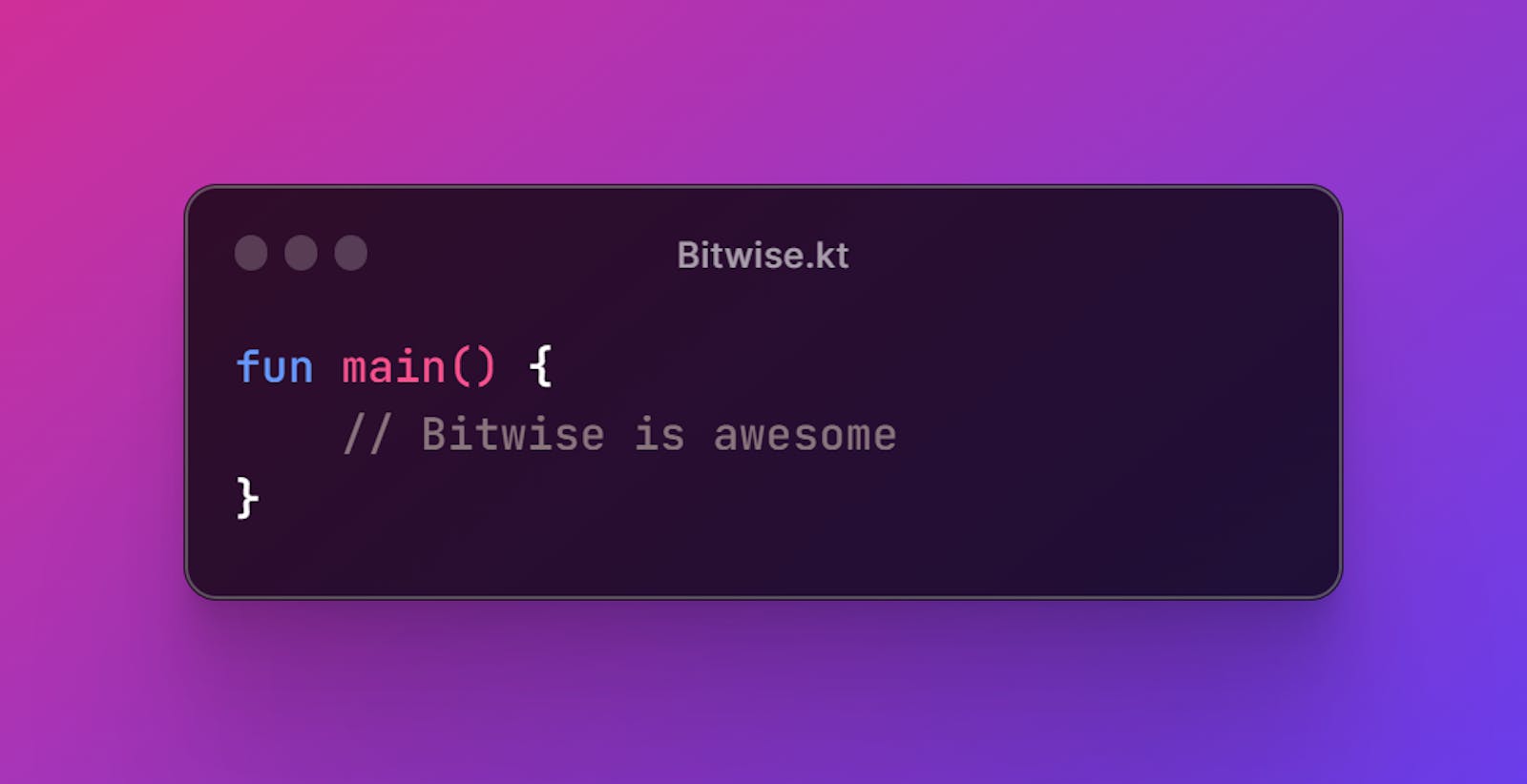 How to use Bitwise while setting properties