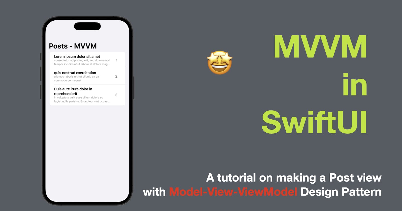 MVVM in SwiftUI