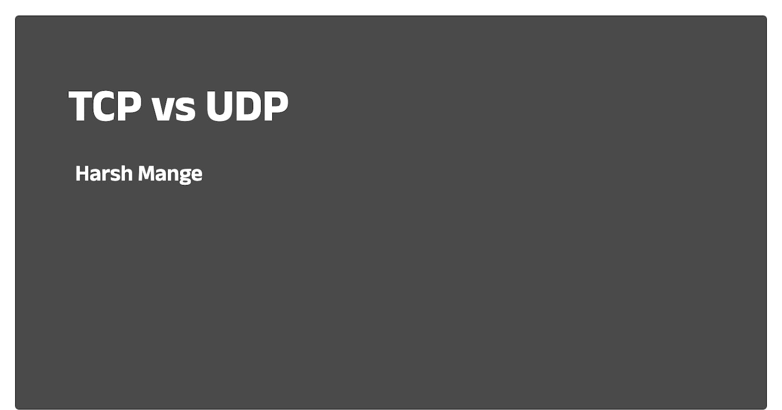 TCP vs UDP Protocol