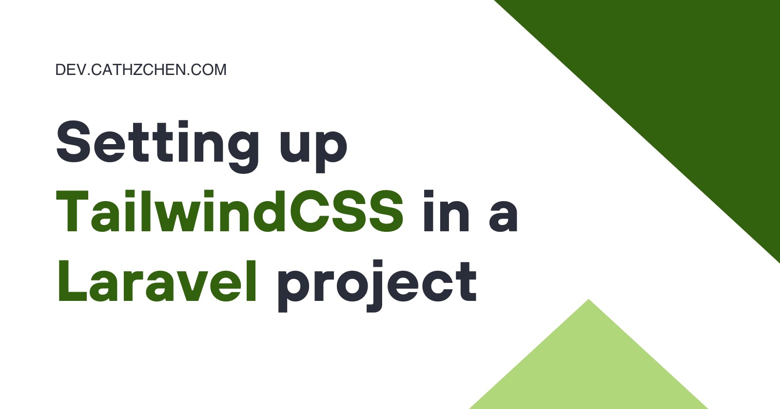 Setting up TailwindCSS in a Laravel project