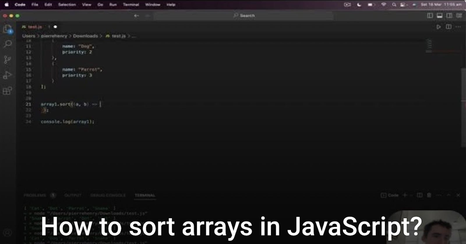How to sort arrays in JavaScript?