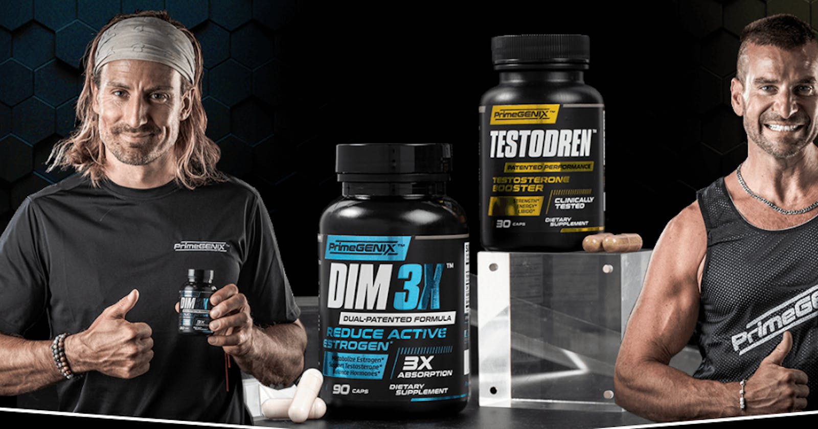 PrimeGenix (PrimeGenix DIM 3X + PrimeGenix Testodren) Double Power Muscle Growth Formula!