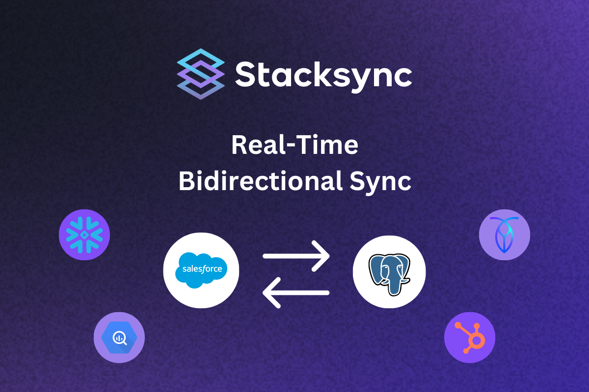 Stacksync: An alternative to Heroku Connect for Live Two-Way Salesforce and PostgreSQL Synchronization.