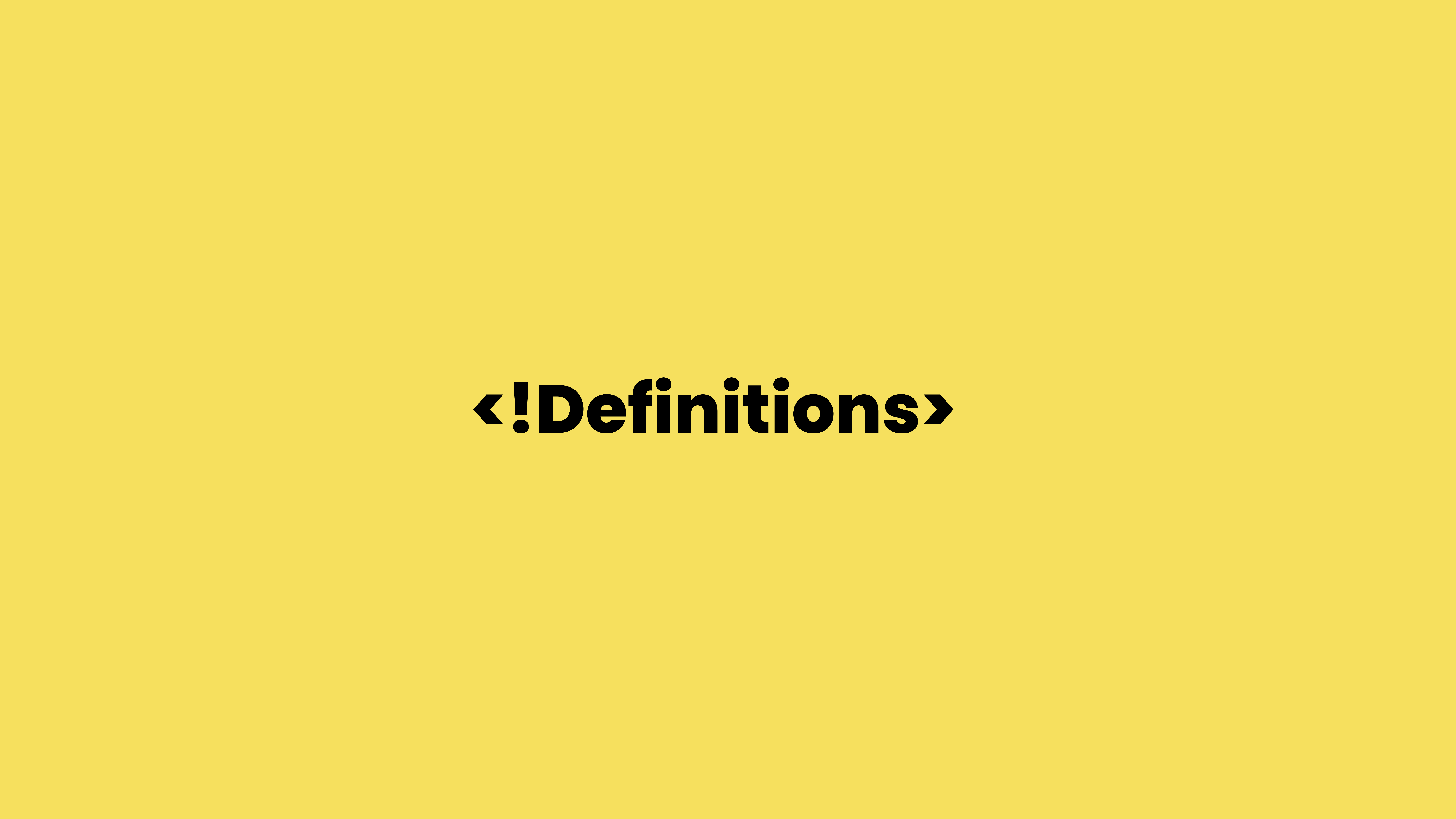Definitions