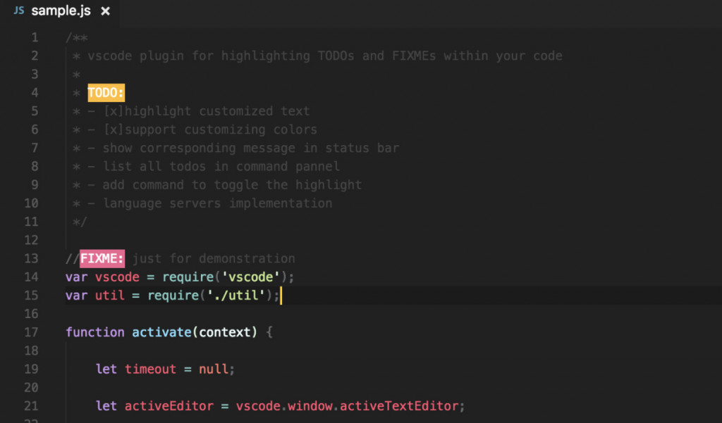 VS code 套件推薦 TODO Highlight