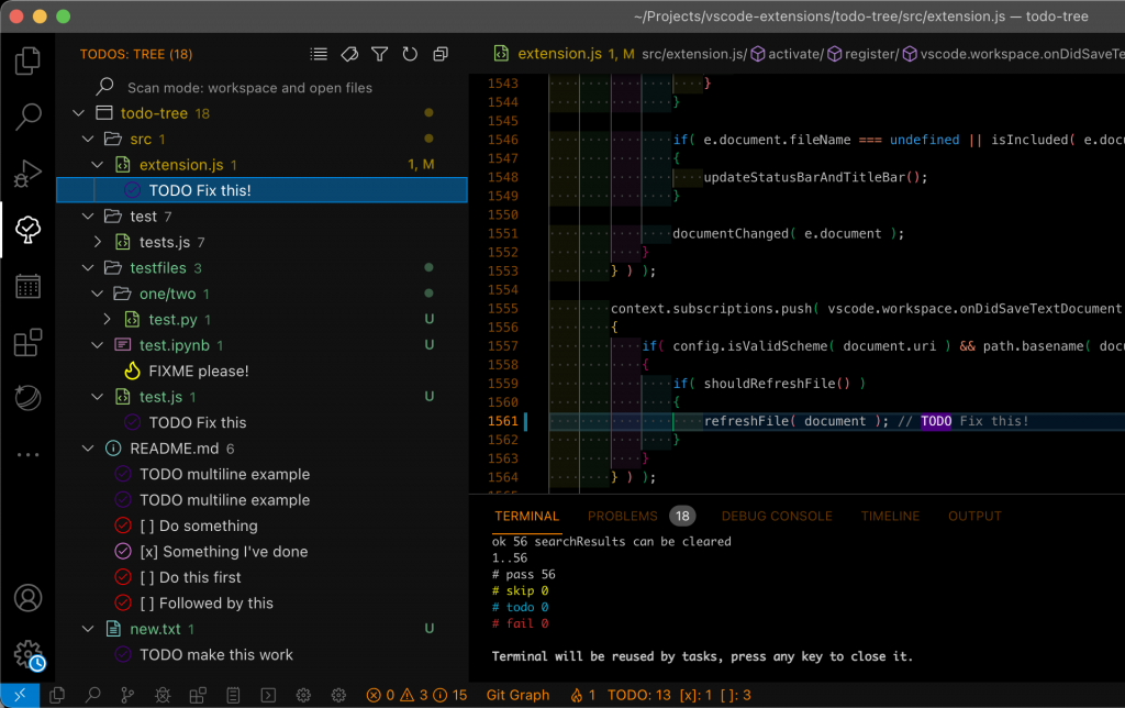 VS code 套件推薦 Todo Tree