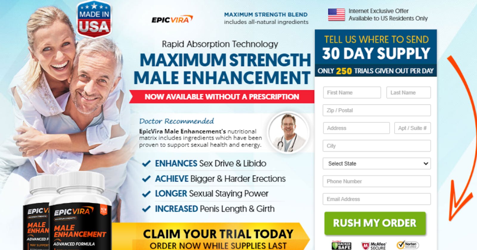 EpicVira Male Enhancement Reviews Ingredients Amazing Results!