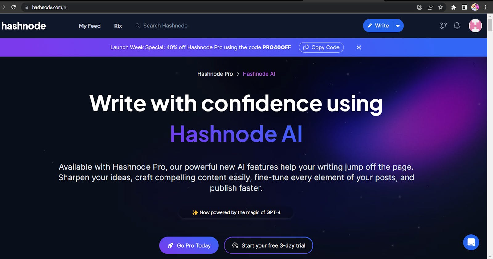AI tools in Hashnode
