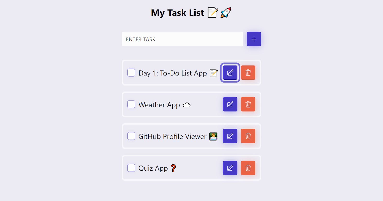 Day 1 - Todo Application: My 21-Day Frontend Development Challenge  🌱✨