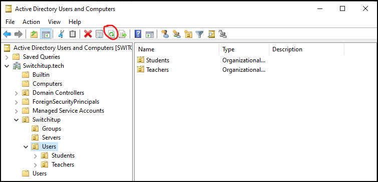 Active directory refresh OU