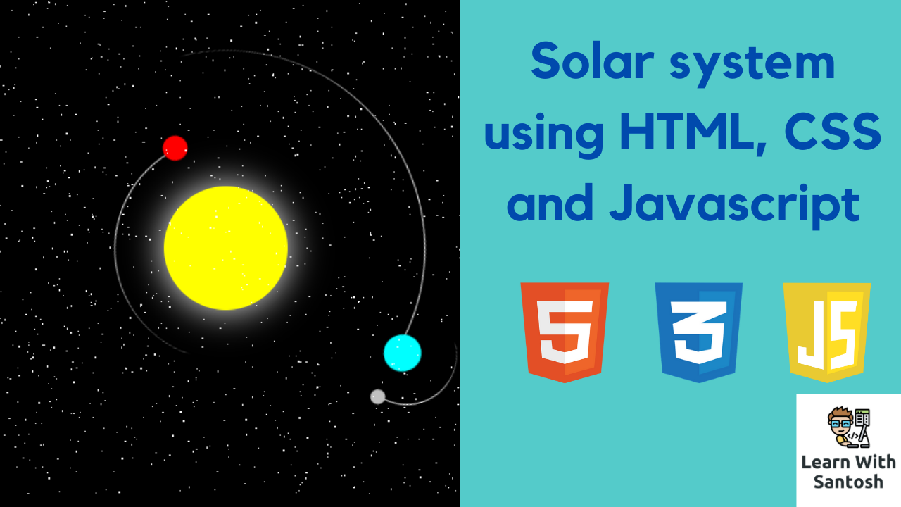 Solar system made with HTML, CSS, and pure Javascript