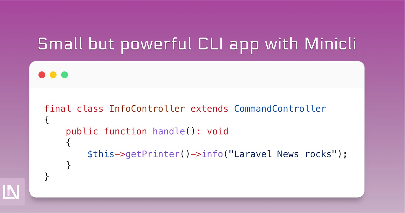 Small but powerful CLI apps with Minicli