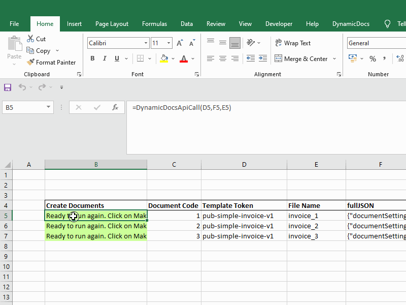 Create reports from Excel data