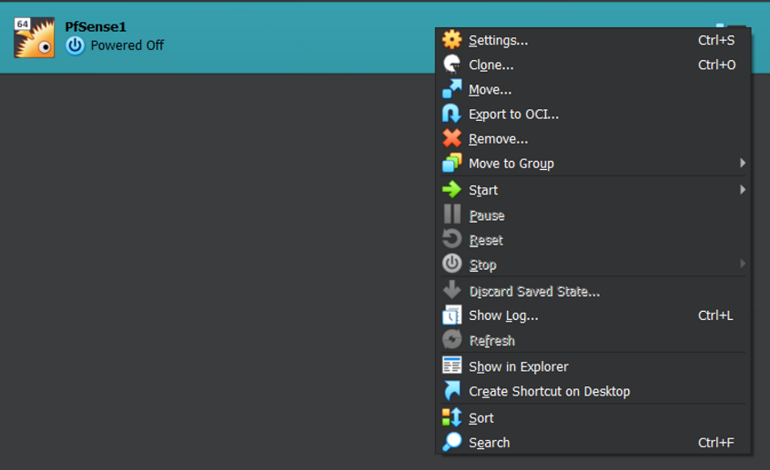 (right click) ---> Settings