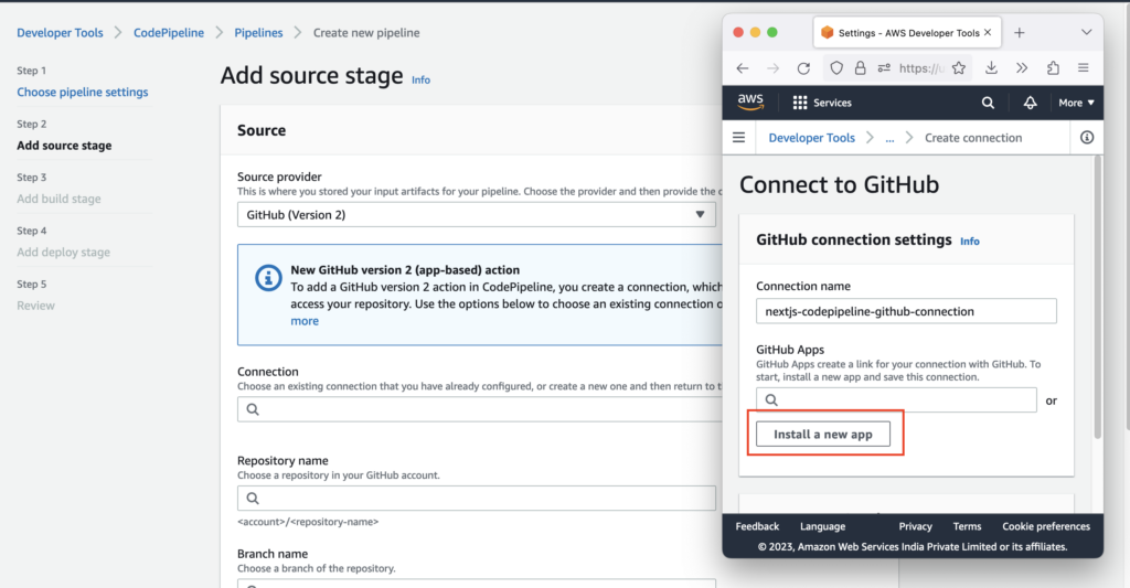 Installing AWS connector for GitHub