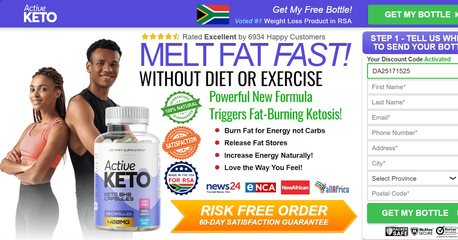 Achieve Ketosis Faster with Active Keto BHB Capsules ZA: Ultimate Solution