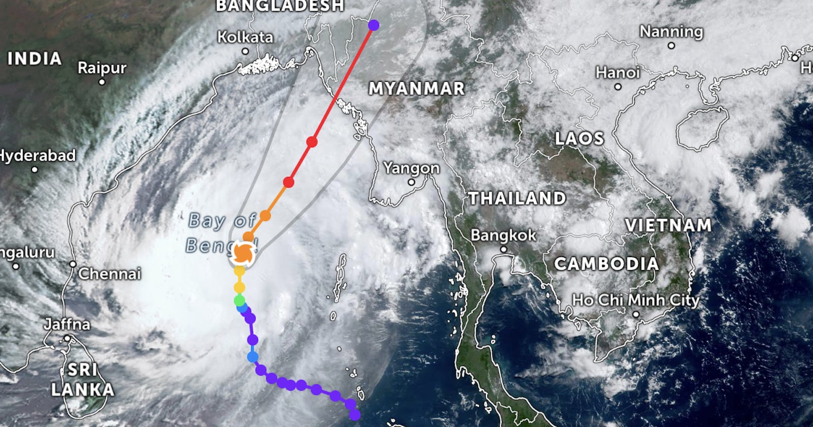 Resources to monitor Cyclone Mocha which will impact Myanmar & Bangladesh