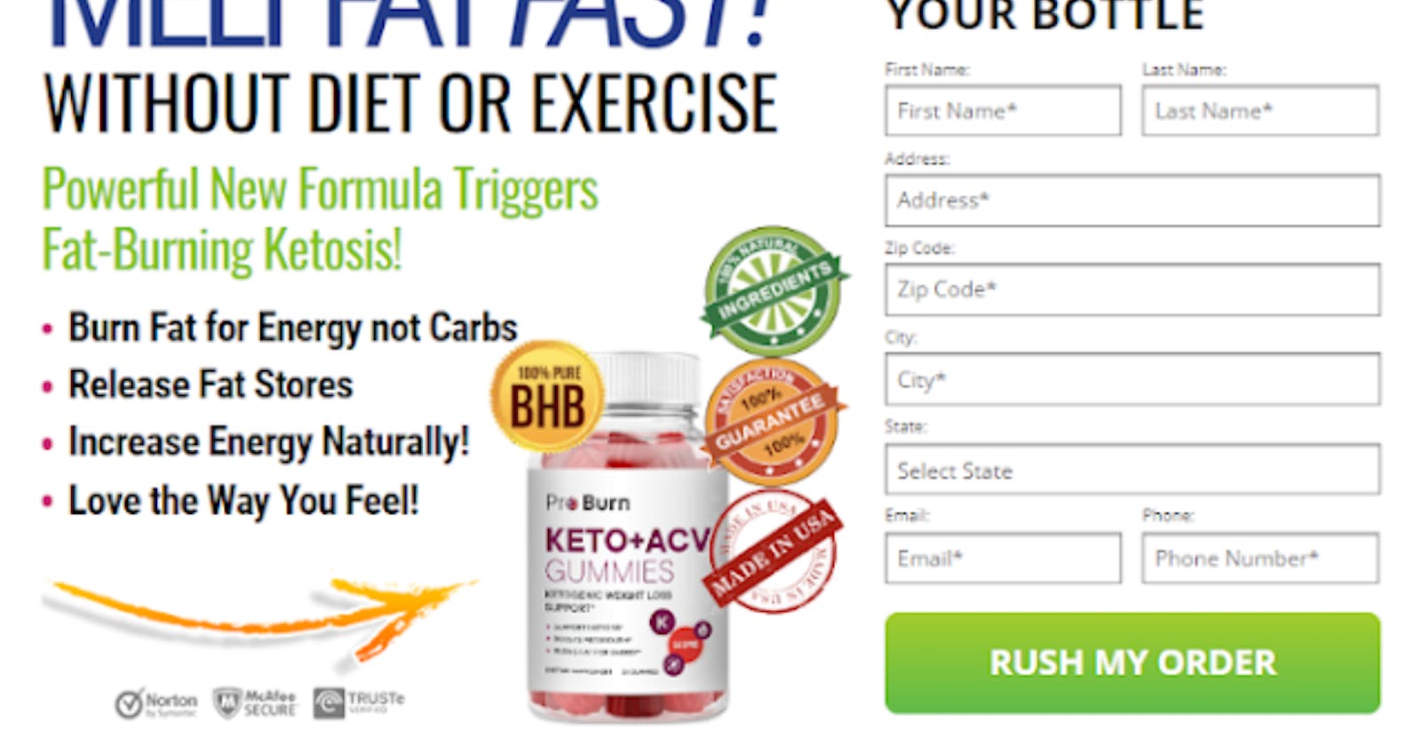 Pro Burn Keto ACV Gummies USA Reviews For Weight Loss Official Website?