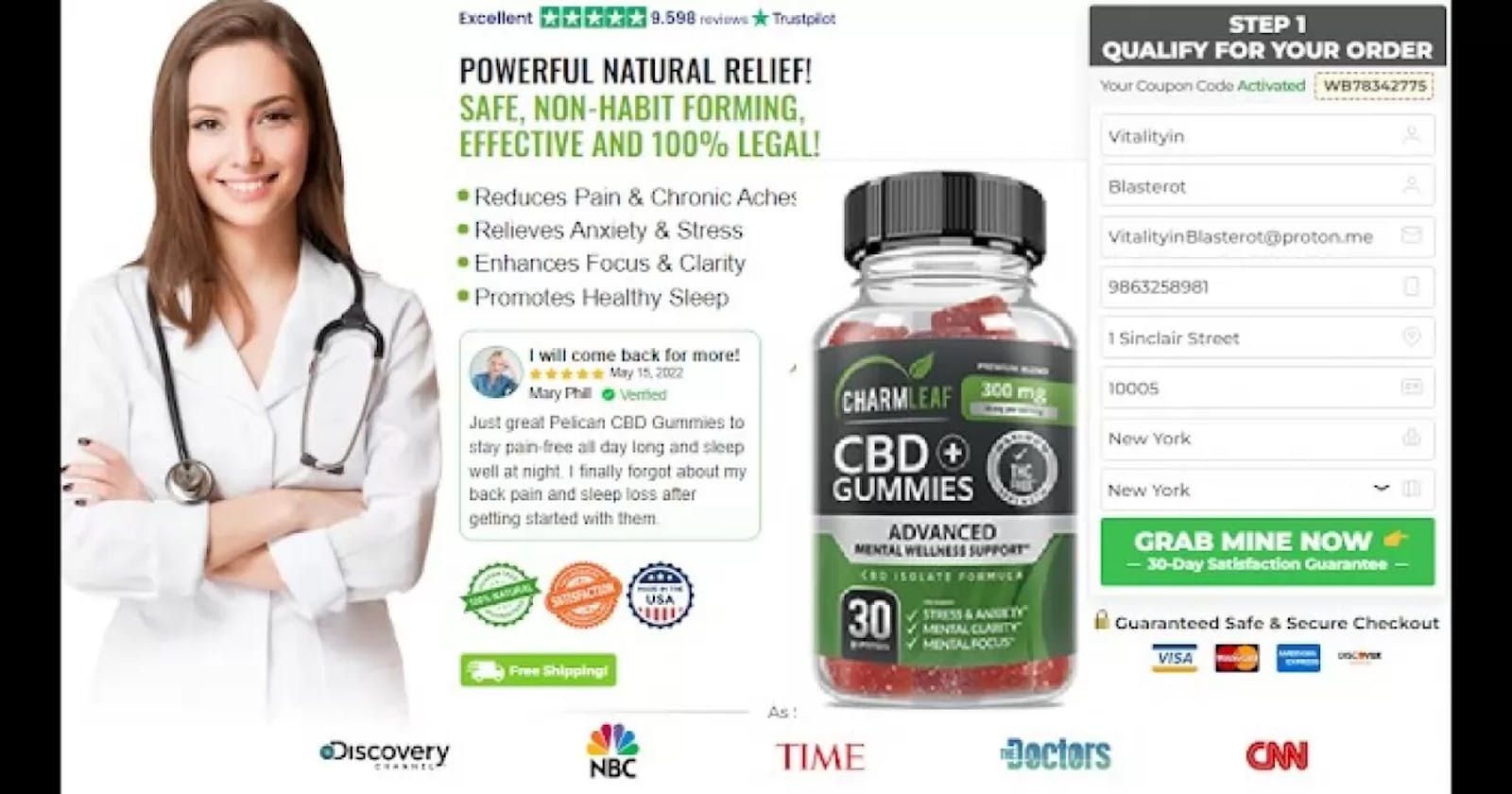 CharmLeaf CBD Gummies Reviews (Cost, Scam Exposed) 300 mg
