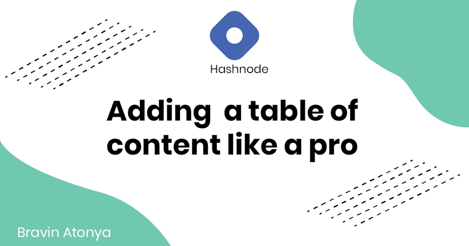 Adding a table of content.