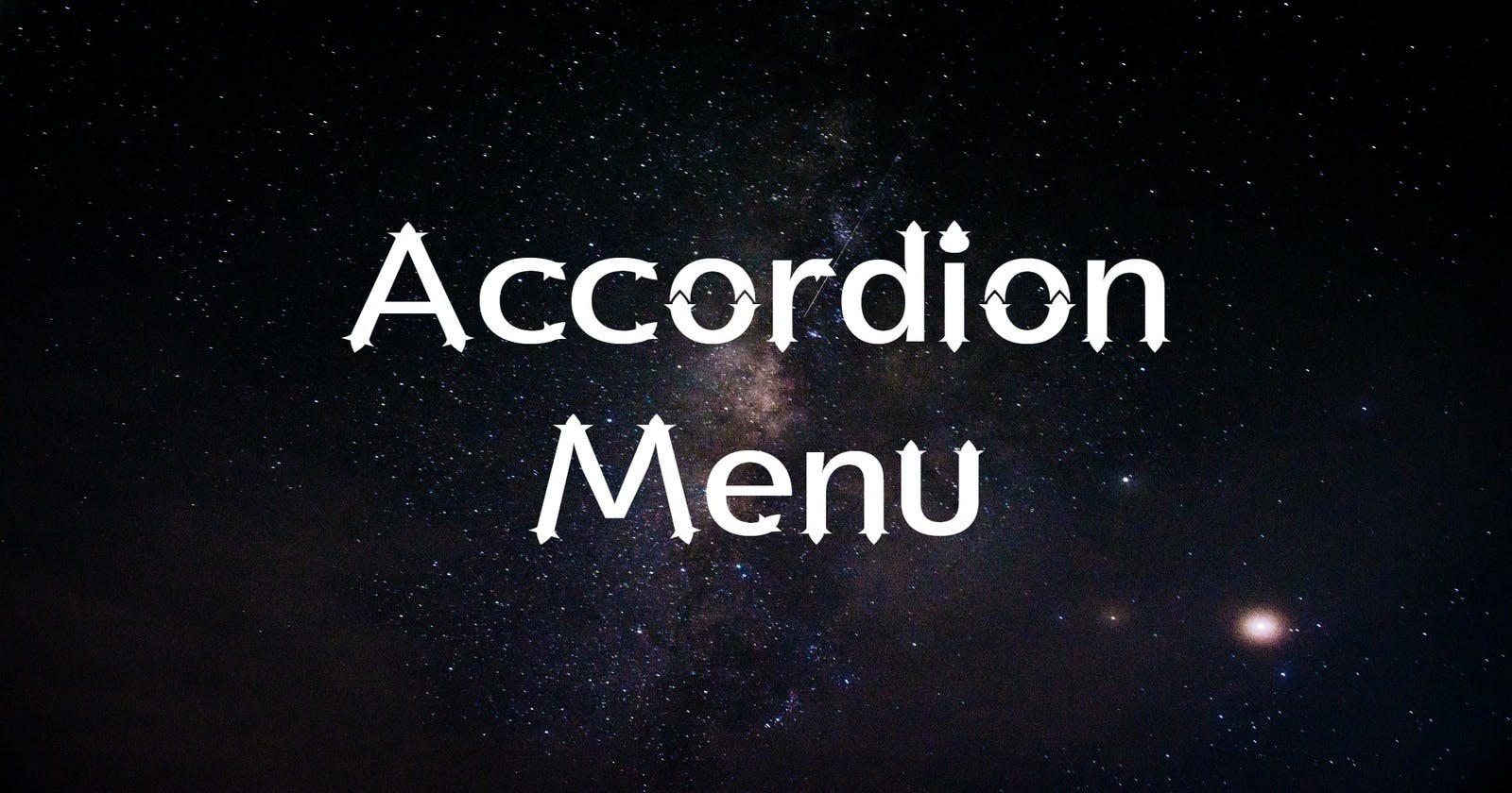 Accordion Menu using React
