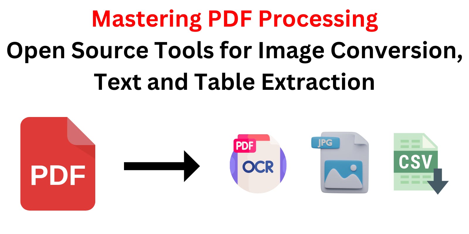 PDF Processing: Open Source Tools for PDF to Image Conversion, Text and Table Extraction