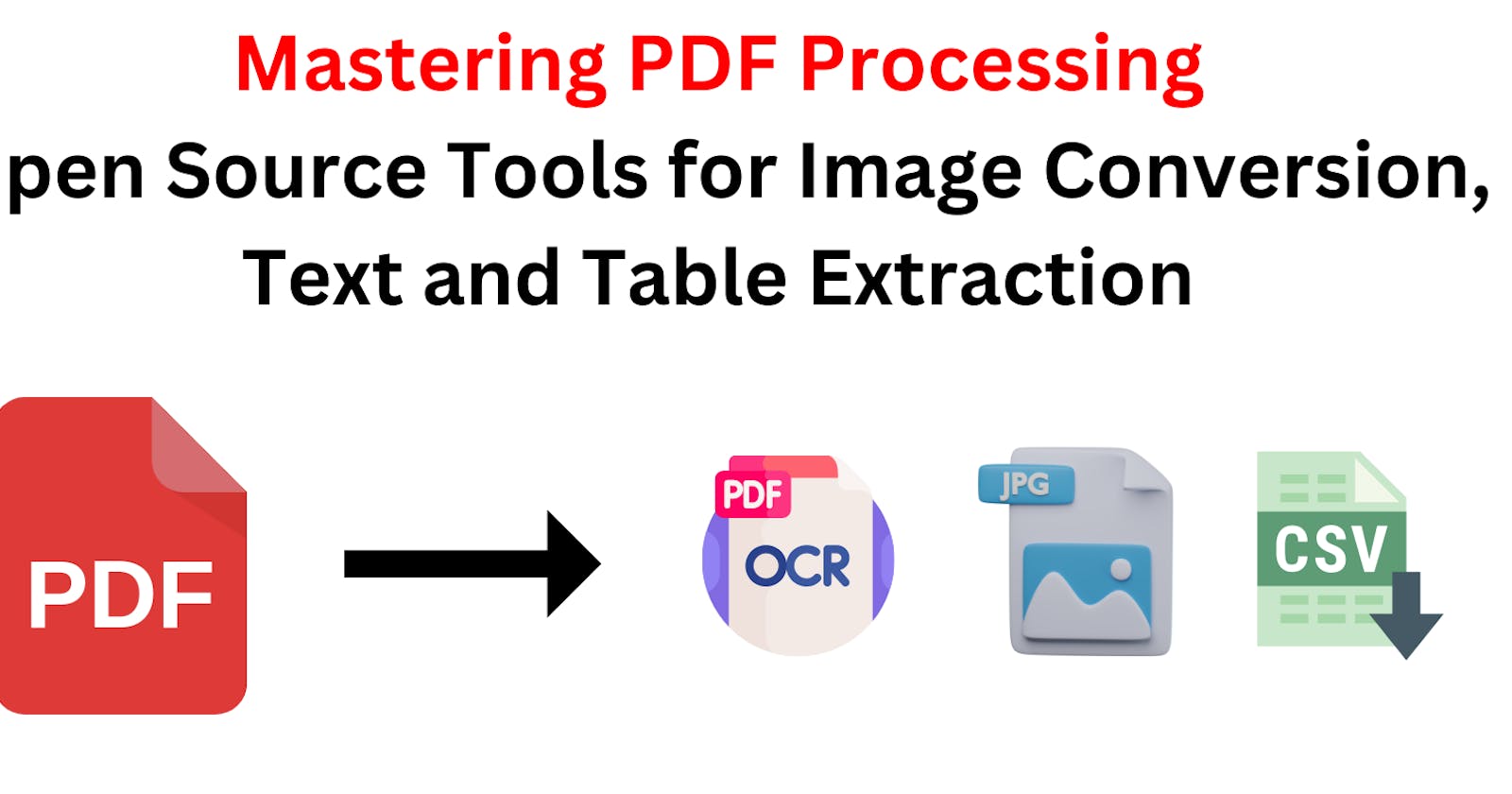 PDF Processing: Open Source Tools for PDF to Image Conversion, Text and Table Extraction
